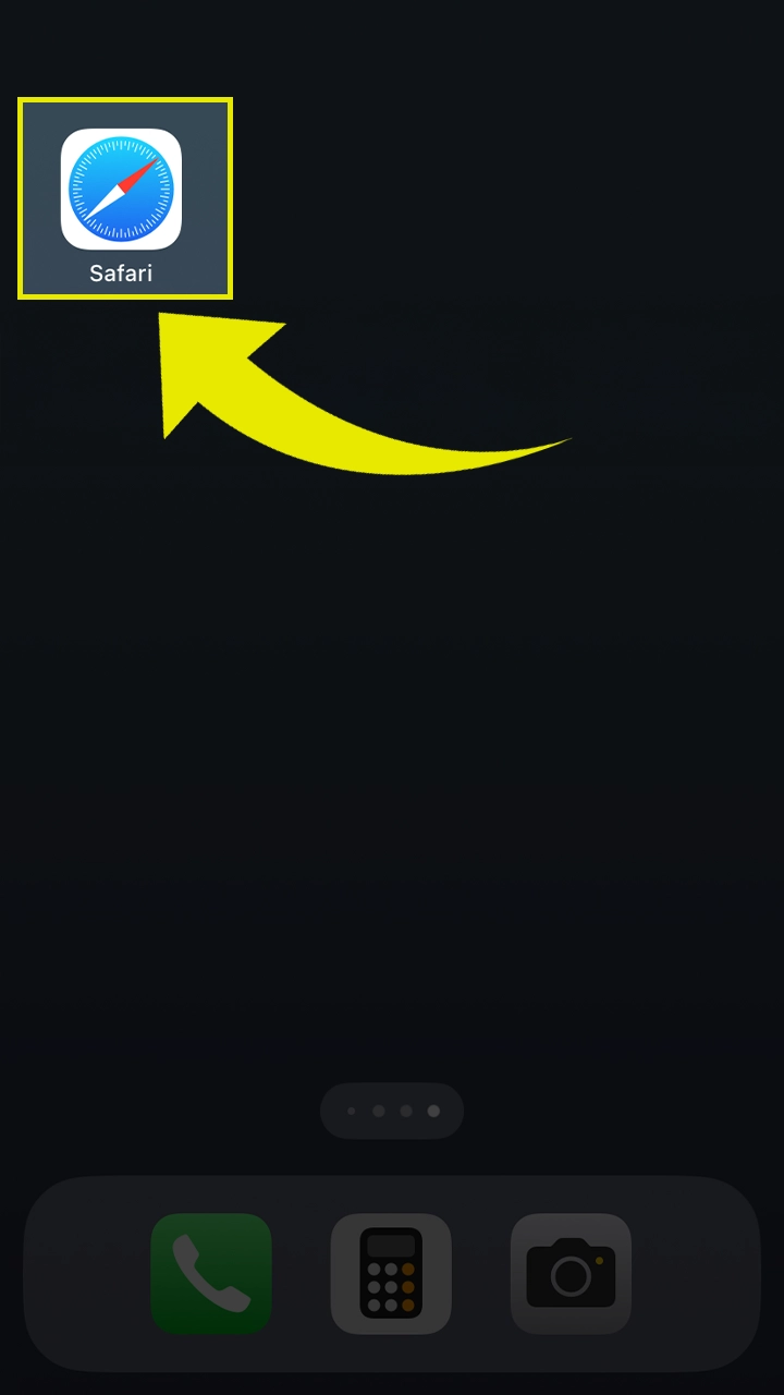 Go to Safari browser to install Ripper Casino.
